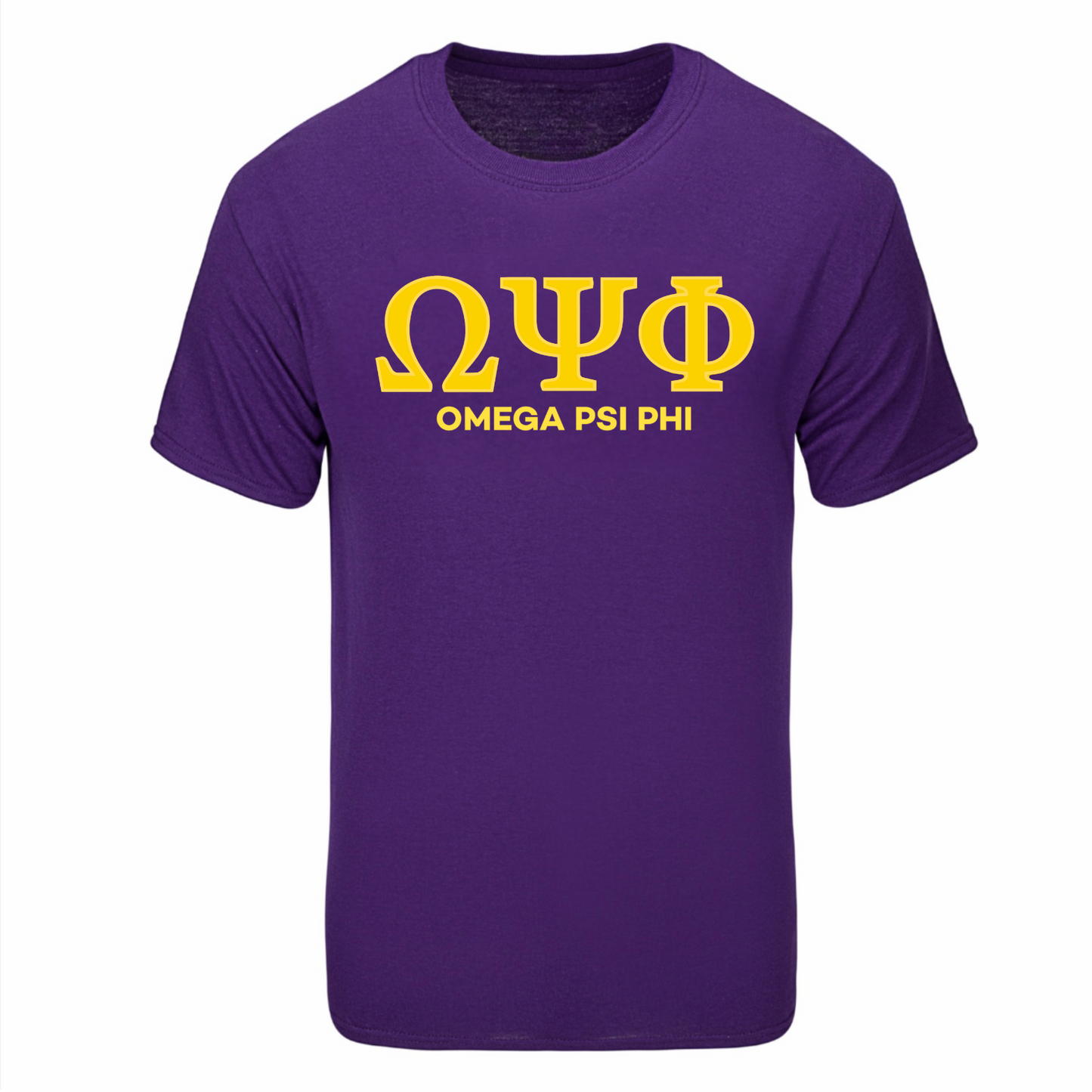 Ques ΩΨΦ Royal Purple/Gold Tee